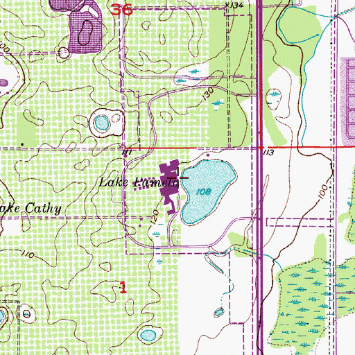 Topographic Map of Valencia Community College - West Campus, FL