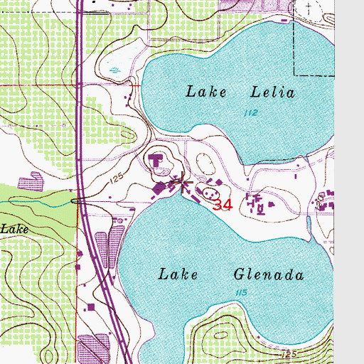 Topographic Map of South Florida Community College, FL