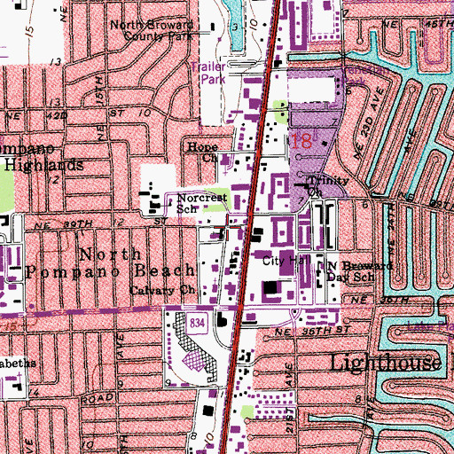 Topographic Map of First Christian Church Day School, FL