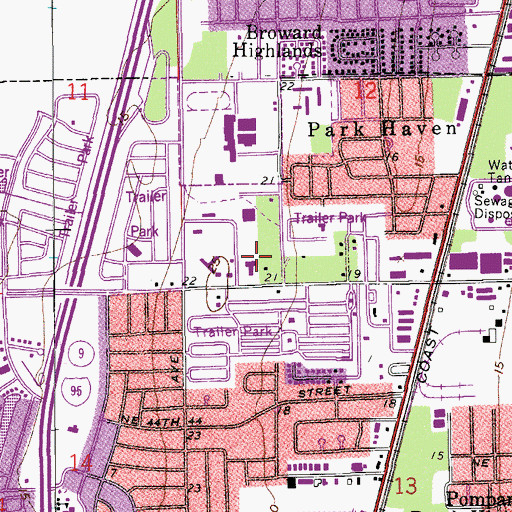 Topographic Map of Highlands Christian Academy, FL