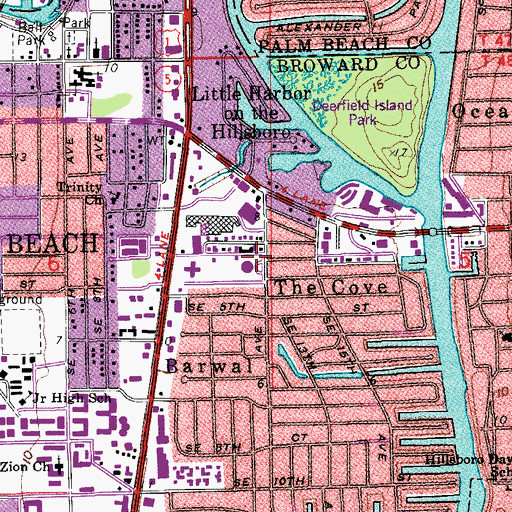 Topographic Map of Saint Ambrose School, FL
