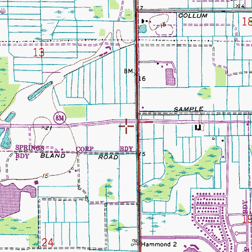 Topographic Map of Garrett Academy, FL