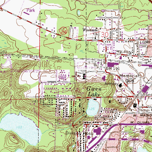Topographic Map of Children School, FL