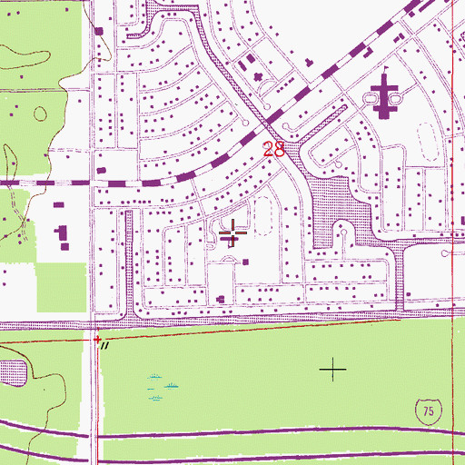 Topographic Map of Saint John Neumann High School, FL