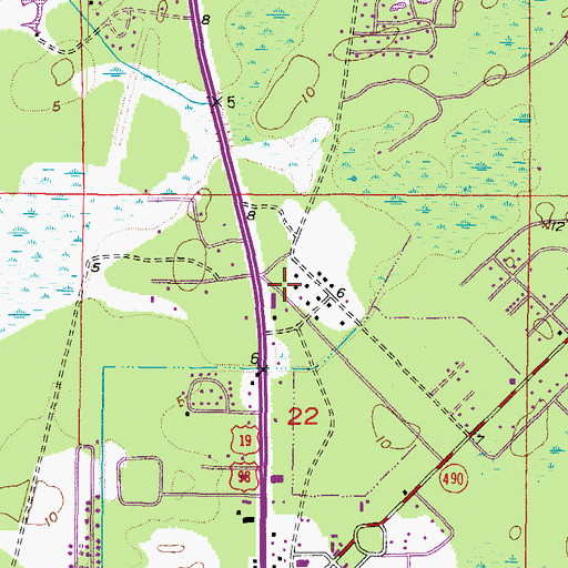 Topographic Map of Citrus Christian Academy, FL