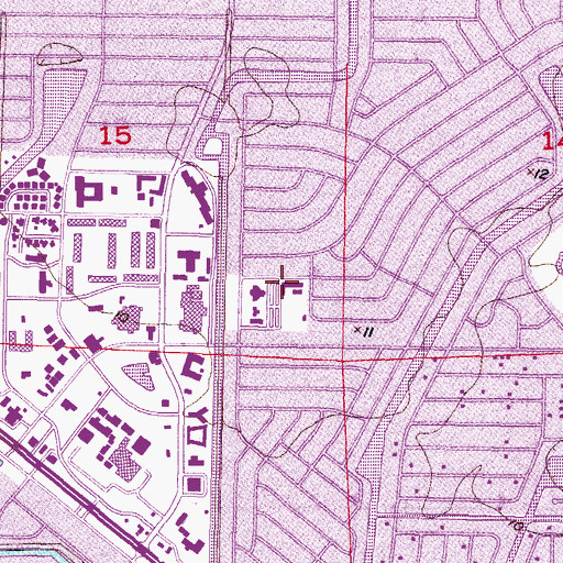 Topographic Map of Saint Charles Borromeo School, FL