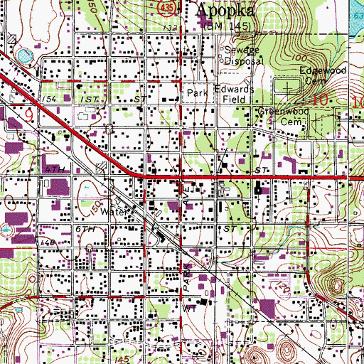 Topographic Map of Forest Lake Seventh Day Adventist Church, FL