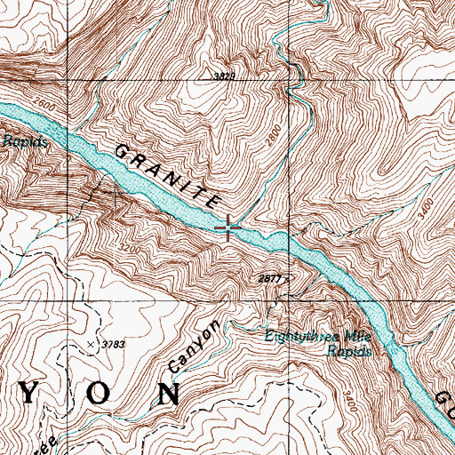 Topographic Map of Clear Creek, AZ