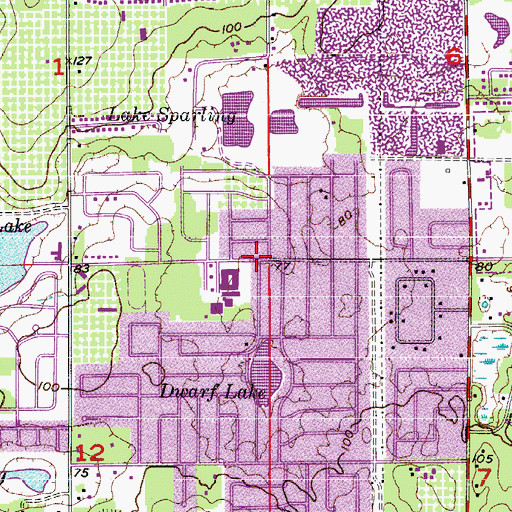 Topographic Map of Hope Community Church, FL