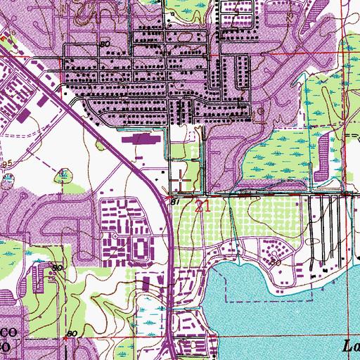Topographic Map of Westminster Presbyterian Church, FL