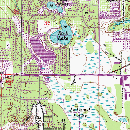 Topographic Map of Wekiva Presbyterian Church, FL