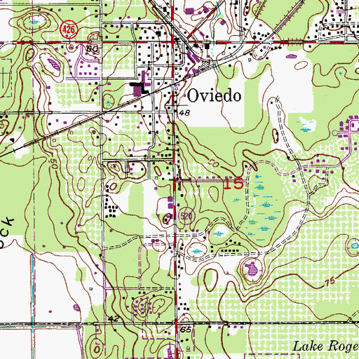 Topographic Map of Tuskawilla Presbyterian Church, FL