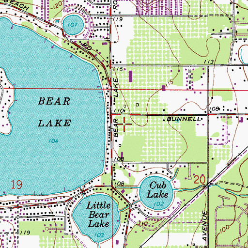 Topographic Map of Saint Andrews Presbyterian Church, FL