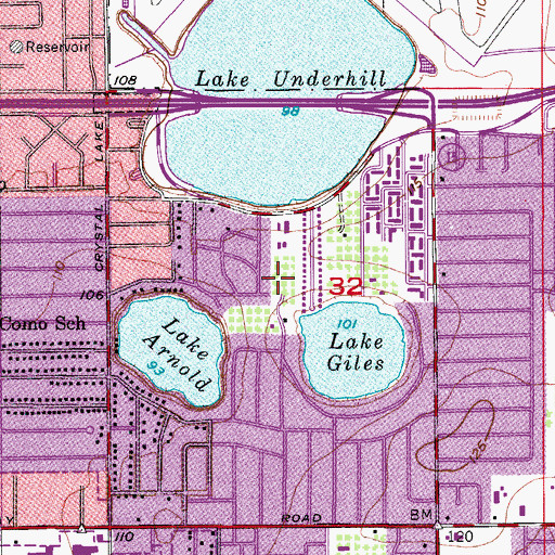 Topographic Map of First Presbyterian Church, FL