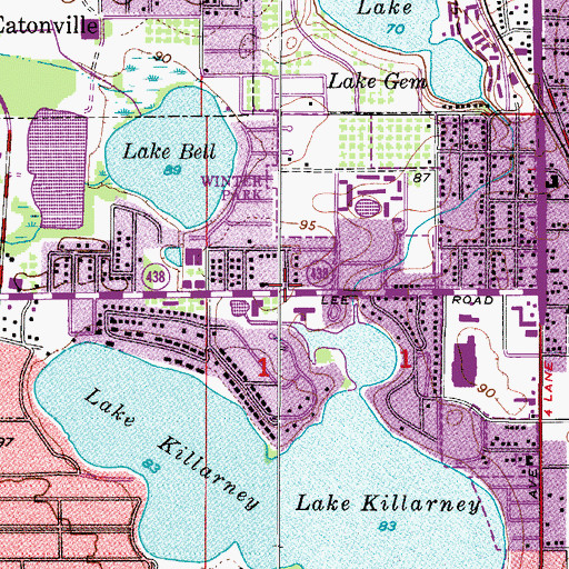 Topographic Map of Calvary Presbyterian Church, FL