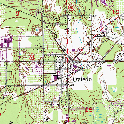 Topographic Map of Mission Road Church of God in Christ, FL