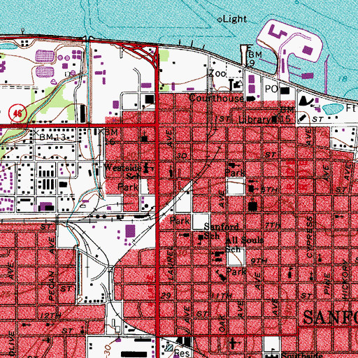 Topographic Map of Freedom Assembly of God, FL