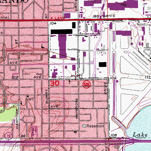 Topographic Map of Zion Church of Jesus Christ, FL