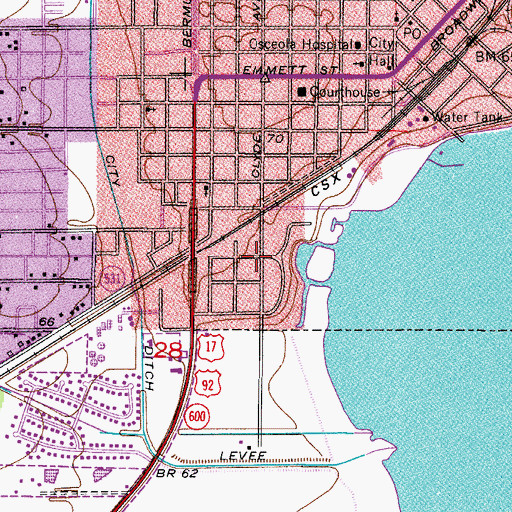 Topographic Map of Faith World, FL