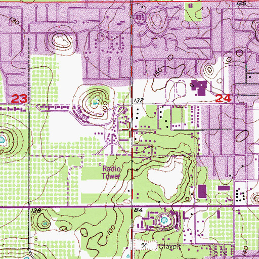 Topographic Map of Faith Creation Fellowship, FL