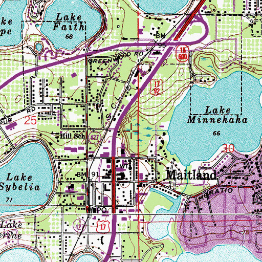 Topographic Map of Church of Light and Truth, FL