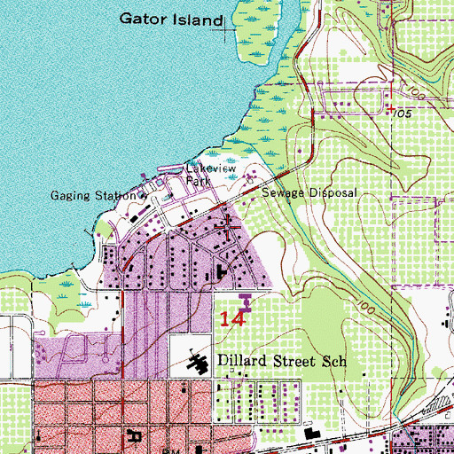Topographic Map of Church of Abundant Life, FL