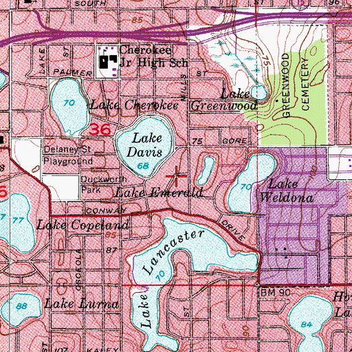 Topographic Map of Colonial Church of the Nazarene, FL