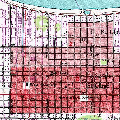 Topographic Map of Church of the Nazarene, FL