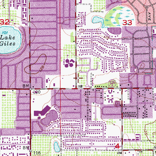 Topographic Map of Metropolitan Community Church-Joy, FL