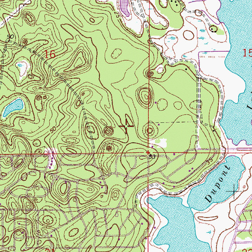 Topographic Map of Deltona Lakes Elementary School, FL