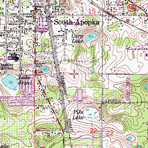 Topographic Map of United Pentecostal Church, FL