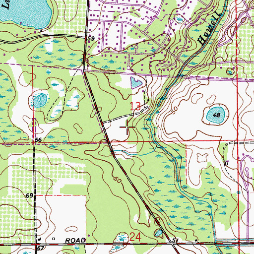 Topographic Map of Tuskawilla United Methodist Church, FL