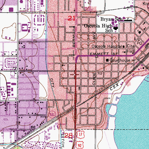 Topographic Map of Shingle Creek United Methodist Church, FL