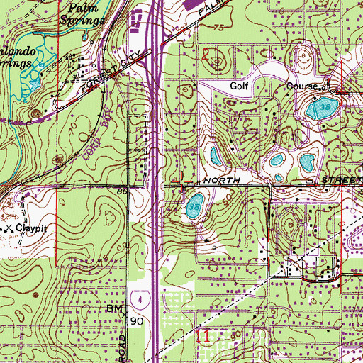 Topographic Map of Sanlando United Methodist Church, FL