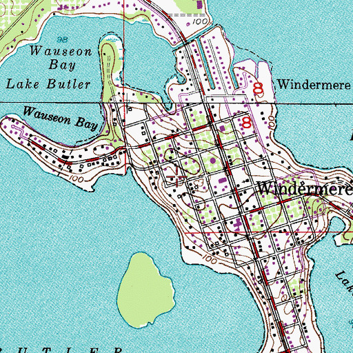 Topographic Map of Saint Lukes United Methodist Church at Windemere, FL