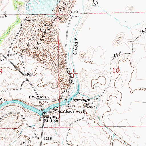 Topographic Map of Clear Creek Reservoir, AZ