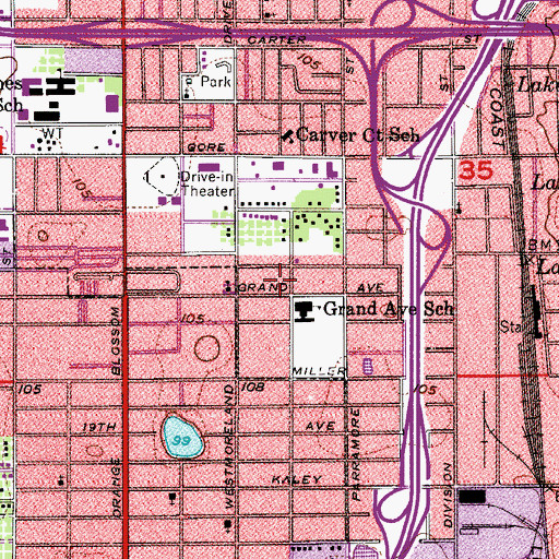 Topographic Map of Holden Heights United Methodist Church, FL