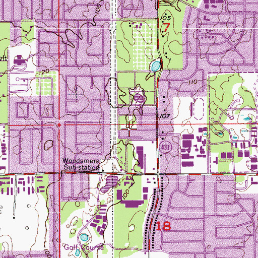 Topographic Map of Grace United Methodist Church, FL