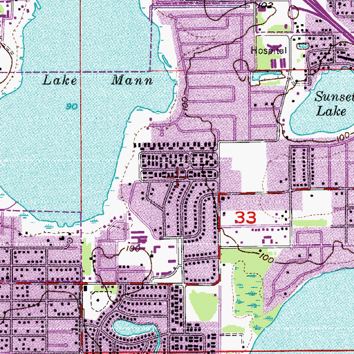 Topographic Map of Mount Sinai Seventh Day Adventist Church, FL