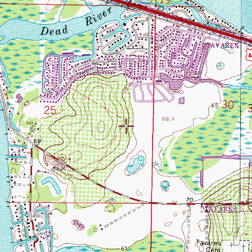 Topographic Map of Oviedo Congregation of Jehovahs Witnesses, FL