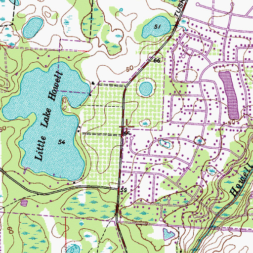 Topographic Map of Lord of Life Lutheran Church, FL