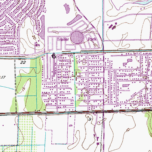 Topographic Map of Hypoluxo Village, FL