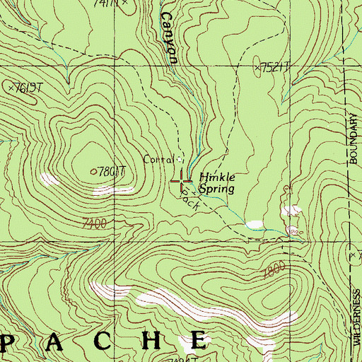 Topographic Map of Hinkle Spring, AZ