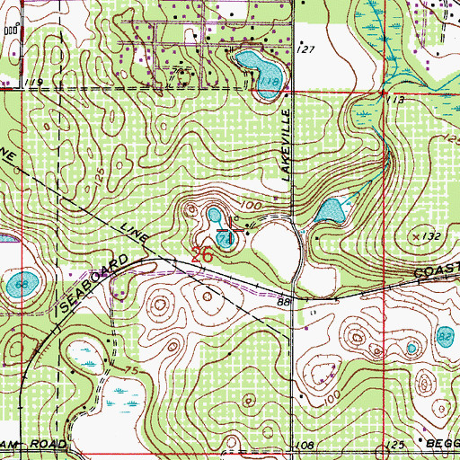 Topographic Map of Lake Julia, FL