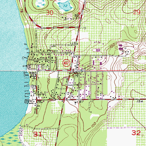 Topographic Map of Lake Apopka, FL