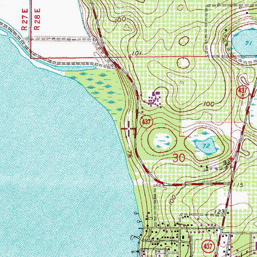 Topographic Map of Magnolia Park, FL