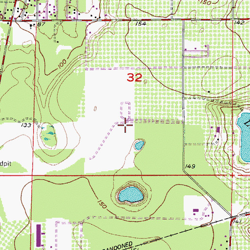 Topographic Map of Orlando Memorial Gardens, FL