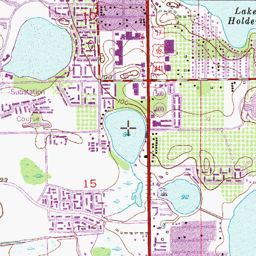 Topographic Map of Lake Tyler, FL