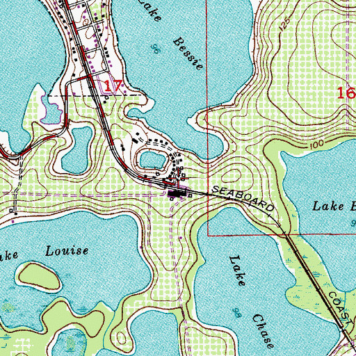 Topographic Map of Isleworth Railroad Station, FL