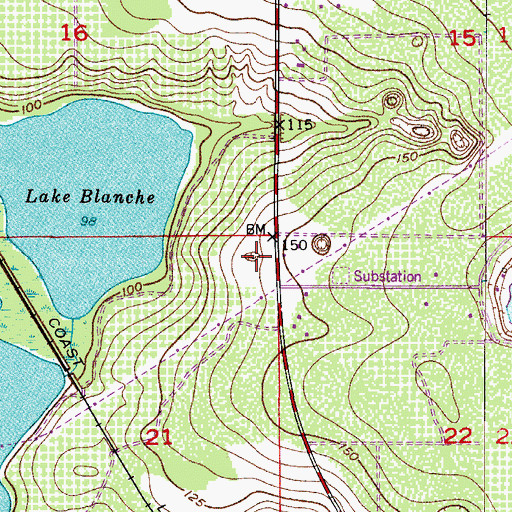 Topographic Map of Doctor Phillips Cemetery, FL